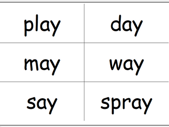 Read Write Inc green word cards for set 2 and set 3
