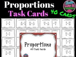 Proportions - 40 Task Cards