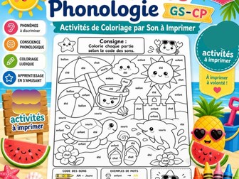 Cahier d'Été Phonologie GS-CP à Imprimer