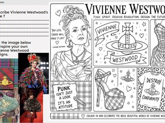 Fashion/Textiles cover colouring sheets