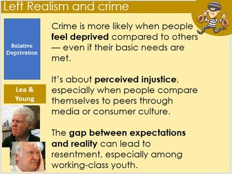 Left and Right Realism | A-Level Sociology (AQA) | Crime & Deviance Bundle