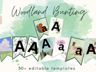 Woodland Classroom bunting for displays
