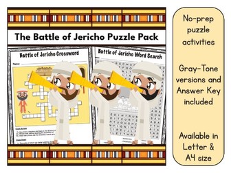 The Battle of Jericho Word Search and Crossword Puzzle Activity Pack