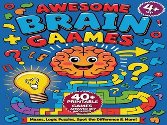 Awesome Brain Games Book for Kids Ages 4 & Up