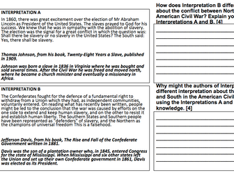 AQA GCSE 9-1 - America 1840-1895 - Exam Question Booklet REVISED 2020