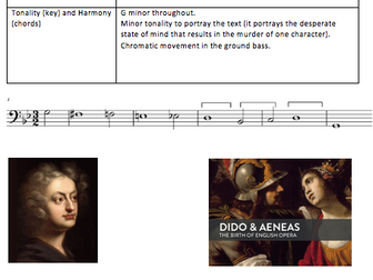 GCSE Edexcel 9-1 AOS2 WIDER LISTENING - 3 works related to Purcell's Music for a While