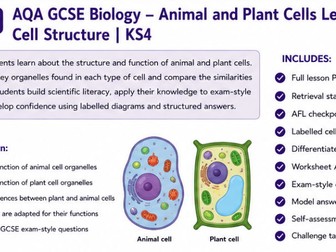 AQA GCSE Biology - Animal and Plant Cells Lesson | Cell Structure | KS4