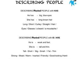 describing people physical descriptions