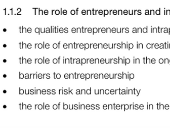 1.1.2 The Role of the Entrepreneur & Intrapreneur