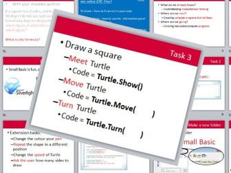 Small Basic - Lesson 1 - Introducing the language and shapes algorithms