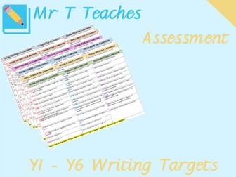 Years 1 - 6 Writing Targets Assessments