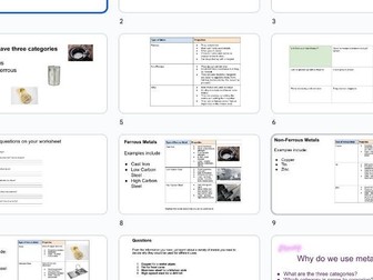Design Technology Metals lesson