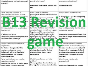 AQA GCSE Combined Science B13 revision game