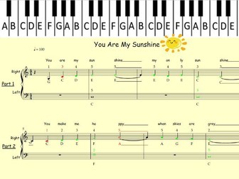 You are my sunshine - Piano piece