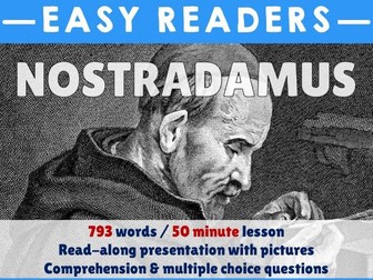 Comprehension - Nostradamus - PowerPoint & Worksheet