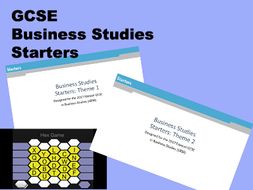 GCSE Business Studies Starters Bundle for Edexcel (1BS0)