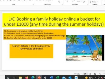 Booking a holiday
