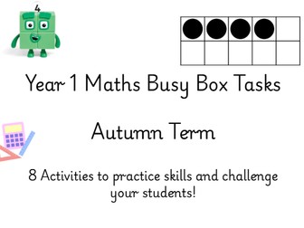 Maths Year 1 Bust Box Downloadable Resource