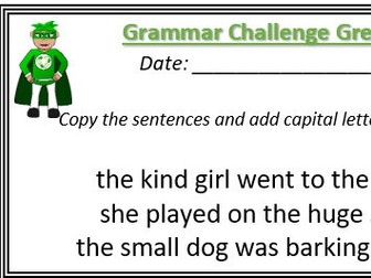 KS1 SPaG Grammar Challenges