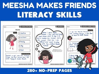 Meesha Makes Friends Activities - Reading Comprehension - Reading Strategies