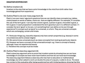 Epistemology questions and answers