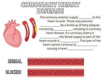 Coronary heart disease DHD worksheet