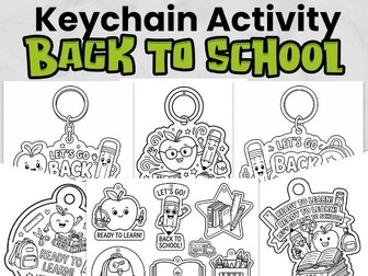 Back to School Keychain Craft | No-Prep Printable Activity for Primary