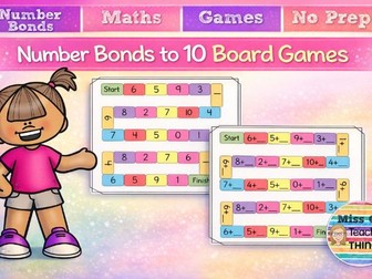 Maths: Number bonds to 10 Board Game