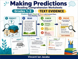 Making Predictions Worksheets Grades 1–3 | Reading Comprehension & Text Evidence