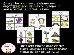 Beginning Sounds: What doesn't belong? Clip Cards