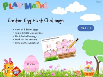 Maths Easter Egg Hunt (Year 1-2) Solo pack