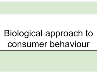 Biological Approach Application Unit 1 Btec