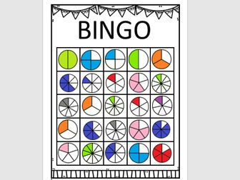 Fraction Bingo Game: Revision or Introduction to Fractions