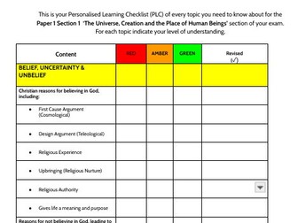 GCSE Religious Studies PLCs Paper 1 Bundle (Christianity)