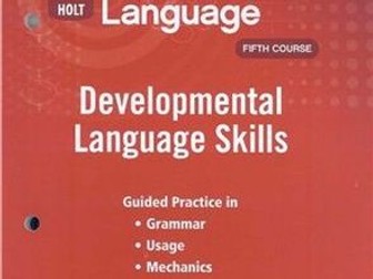 Developmental language skills - Guided Practice in Grammar, Usage, and Mechanics (Grade 11)