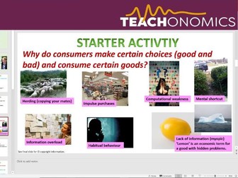 12. Behavioral Economics - (Slides, Activities and Notes)- Edexcel A-Level Economics - Theme 1