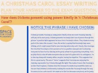 A Christmas Carol: Practice Essay Questions With Example Paragraphs