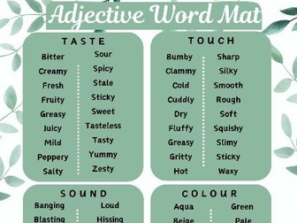 Adjective Word Mat