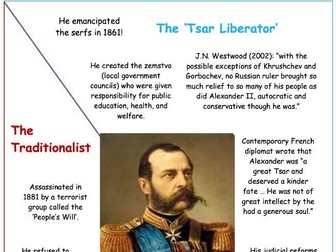 Reforms of Tsar Alexander II - A-Level Russia and its Rulers