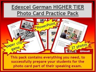 Photo Card German Higher Speaking Edexcel GCSE