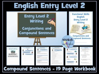 Functional Skills English - Entry Level 2 - Writing - Conjunctions and Compound Sentences