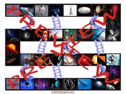 Space and Astronomy Chutes and Ladders Board Game