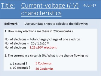 New AQA AS Physics Unit 5 Electricity - all lesson powerpoints and required practical support