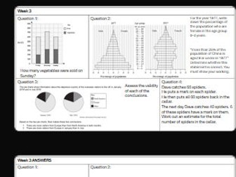 Edexcel GCSE Statistics Homework Booklets BUNDLE