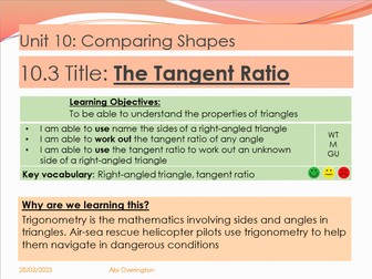 Year 9 Trigonometry/ Comparing Shapes