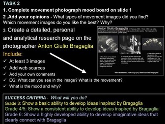 Photography GCSE Unit: 'Movement' Unit of Work