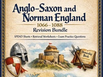 Anglo-Saxon & Norman England 1066–1088 – GCSE Edexcel Revision Bundle (18 Pages)