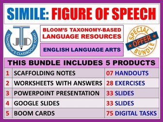 SIMILE - FIGURATIVE LANGUAGE - BUNDLE