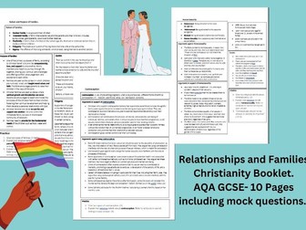 GCSE AQA Christianity knowledge booklets Theme A