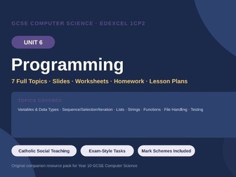 GCSE Computer Science Edexcel Unit 6